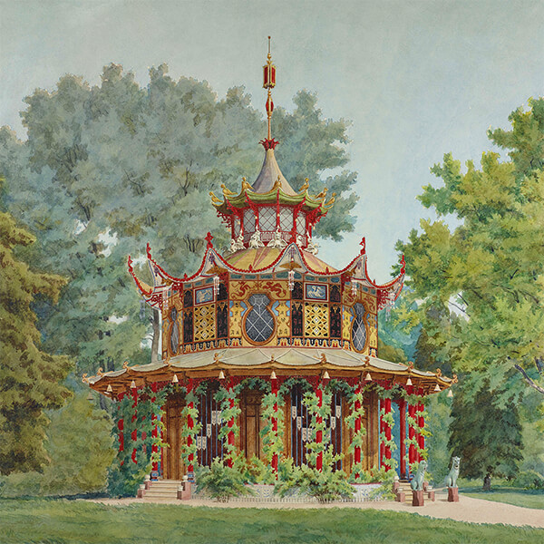 The Chinese Pavilion in the Park at Lednice (Eisgrub)