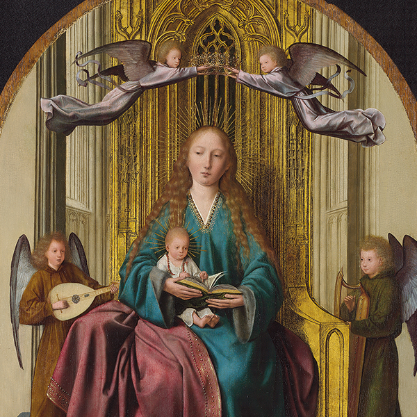 The Virgin and Child Enthroned, with Four Angels