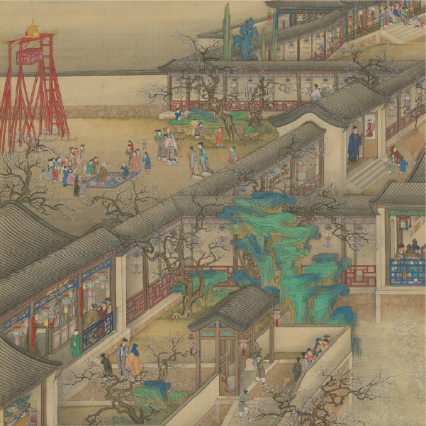 “Enjoying anterns in the first lunar month” from Yinzhen’s activities of the twelve months