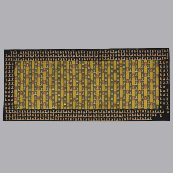 彩色綾繡千佛紋袈裟