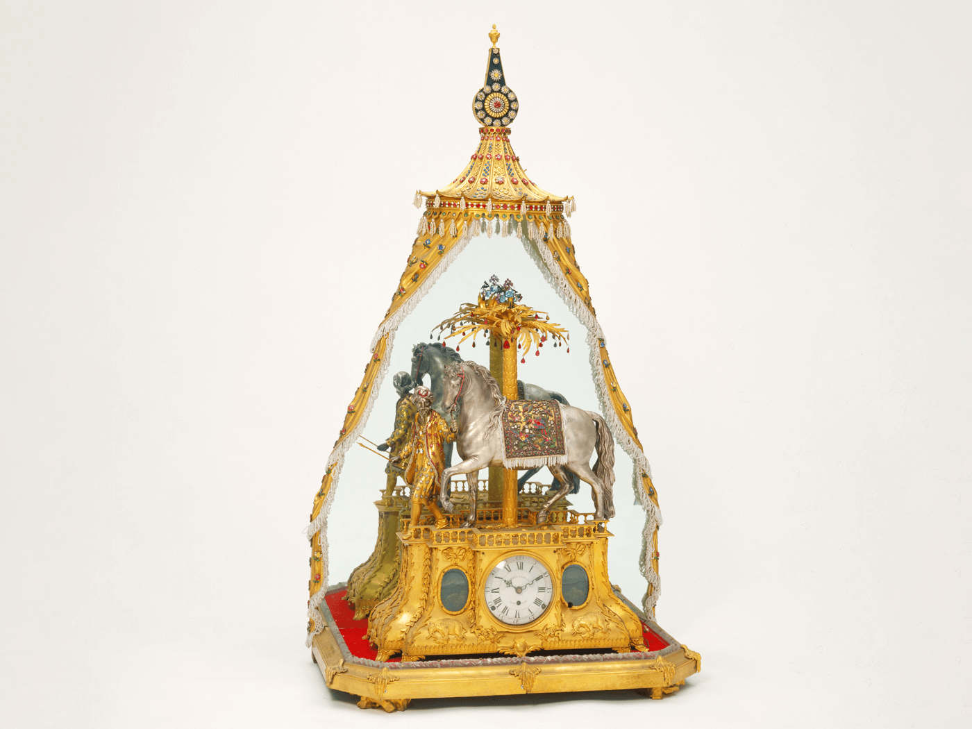 Clock with horse handler 