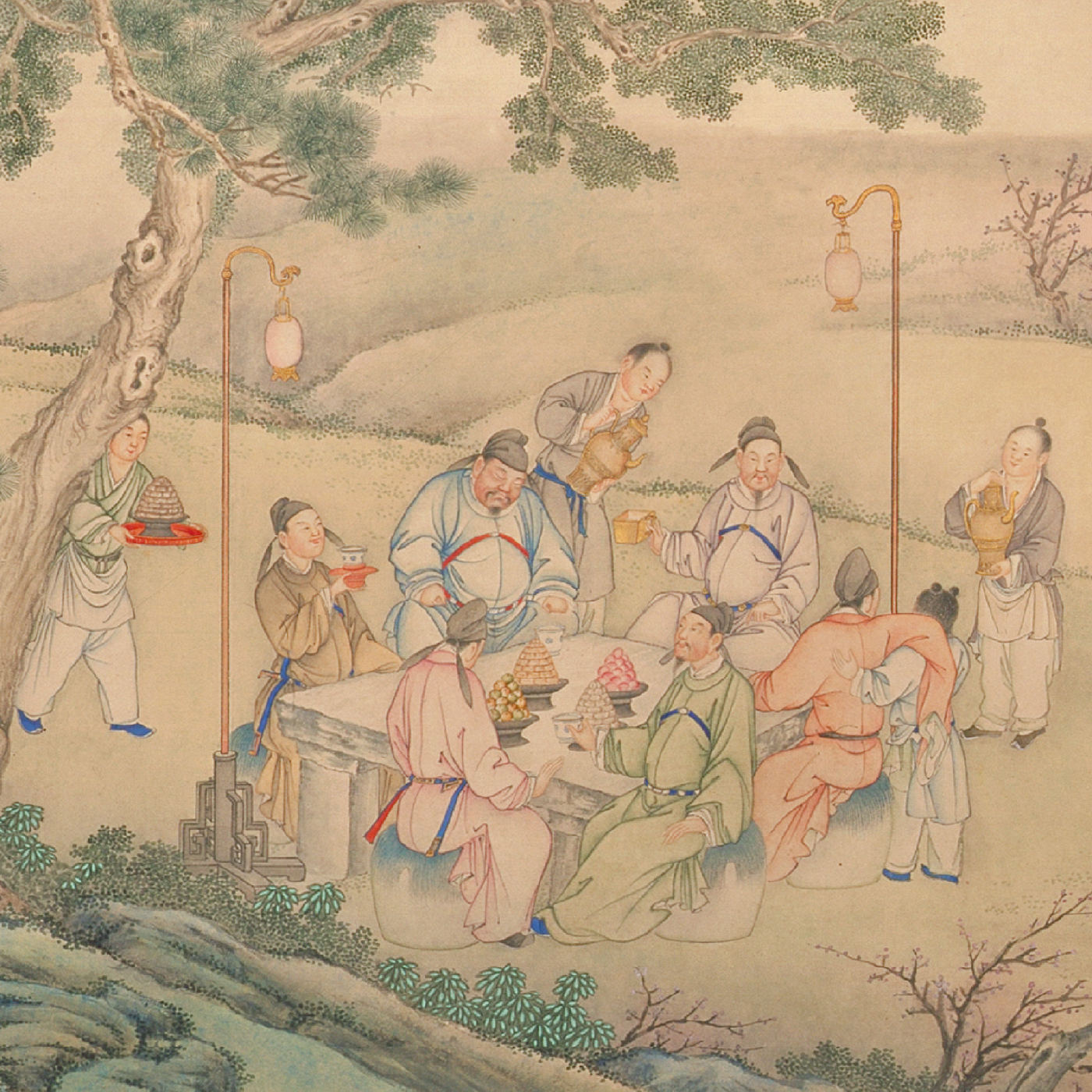 夜宴桃李園圖