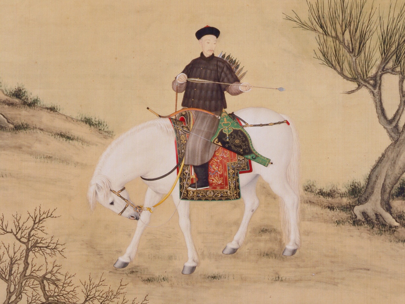 The Qianlong Emperor Holding an Arrow
